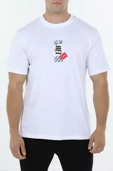 Футболка хлопковая с принтом HUGO