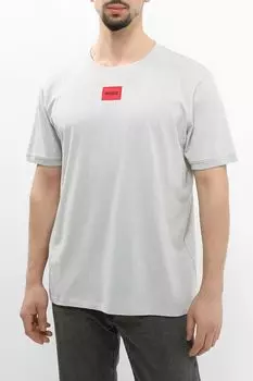 Футболка хлопковая с принтом HUGO