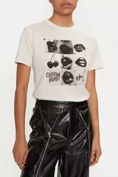 Футболка хлопковая с принтом HUGO