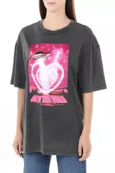 Футболка хлопковая с принтом HUGO