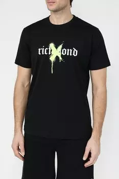 Футболка хлопковая с принтом John Richmond
