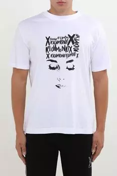 Футболка хлопковая с принтом John Richmond