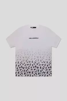 Футболка хлопковая с принтом Karl Lagerfeld