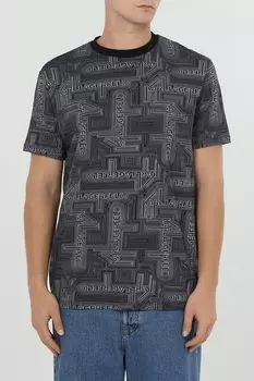 Футболка хлопковая с принтом Karl Lagerfeld