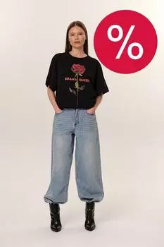 Футболка хлопковая с принтом LAROOM