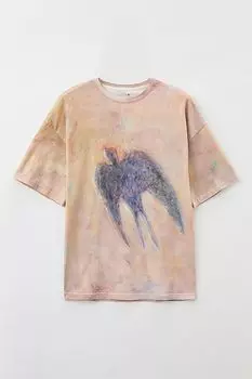 Футболка хлопковая с принтом Ласточка художницы Ирины Зайцевой ARTOGRAPH