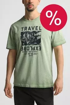 Футболка хлопковая с принтом LERROS