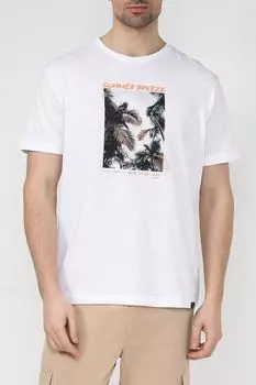 Футболка хлопковая с принтом LERROS