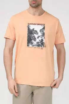 Футболка хлопковая с принтом LERROS