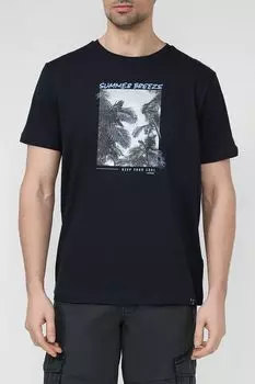 Футболка хлопковая с принтом LERROS