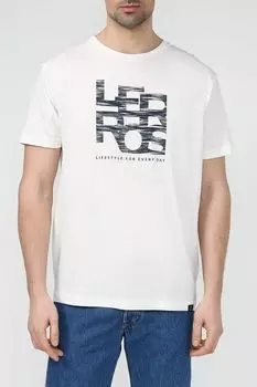 Футболка хлопковая с принтом LERROS