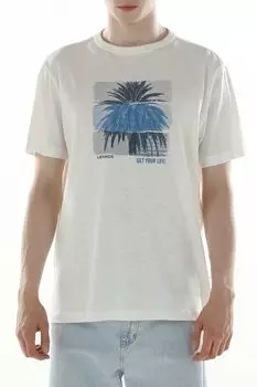 Футболка хлопковая с принтом LERROS