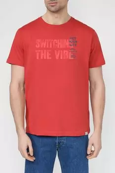 Футболка хлопковая с принтом LERROS