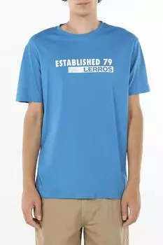 Футболка хлопковая с принтом LERROS