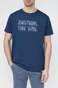 Футболка хлопковая с принтом LERROS