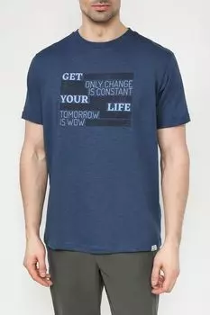 Футболка хлопковая с принтом LERROS