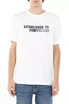 Футболка хлопковая с принтом LERROS