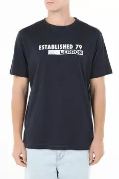 Футболка хлопковая с принтом LERROS