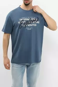 Футболка хлопковая с принтом LERROS