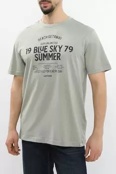 Футболка хлопковая с принтом LERROS