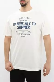 Футболка хлопковая с принтом LERROS