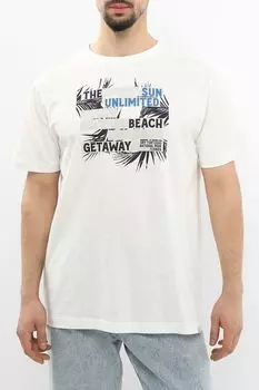 Футболка хлопковая с принтом LERROS