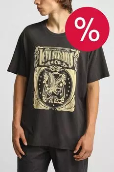 Футболка хлопковая с принтом LEVI'S