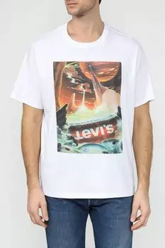 Футболка хлопковая с принтом LEVI'S