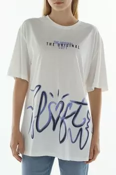 Футболка хлопковая с принтом Loft