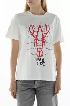 Футболка хлопковая с принтом Loft