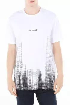 Футболка хлопковая с принтом Loft