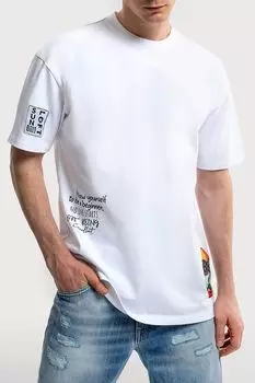 Футболка хлопковая с принтом Loft