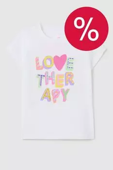 Футболка хлопковая с принтом LOVE THERAPY