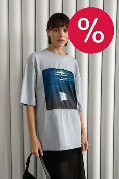 Футболка хлопковая с принтом Лунная ночь на Днепре ARTOGRAPH