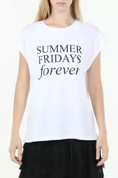 Футболка хлопковая с принтом Marc Aurel