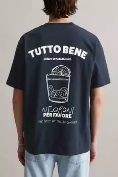 Футболка хлопковая с принтом Marc O'Polo Denim