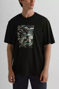 Футболка хлопковая с принтом MARCO DI RADI