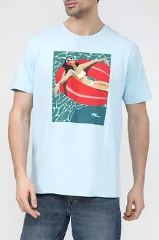 Футболка хлопковая с принтом MARCO DI RADI