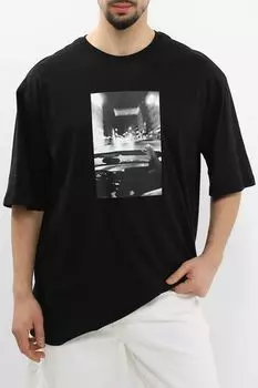 Футболка хлопковая с принтом MARCO DI RADI