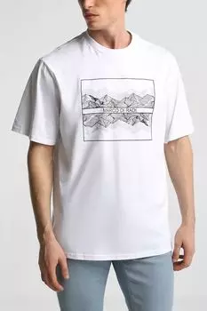 Футболка хлопковая с принтом MARCO DI RADI