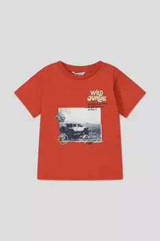 Футболка хлопковая с принтом Mayoral