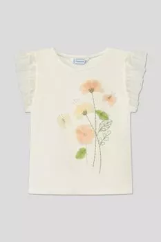 Футболка хлопковая с принтом Mayoral