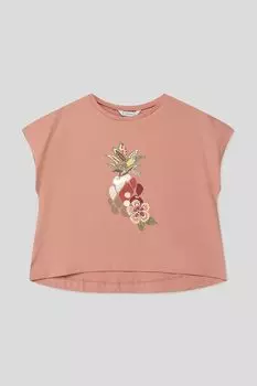 Футболка хлопковая с принтом Mayoral