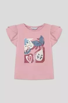 Футболка хлопковая с принтом Mayoral