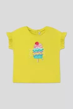 Футболка хлопковая с принтом Mayoral