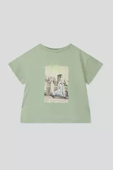 Футболка хлопковая с принтом Mayoral