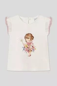 Футболка хлопковая с принтом Mayoral