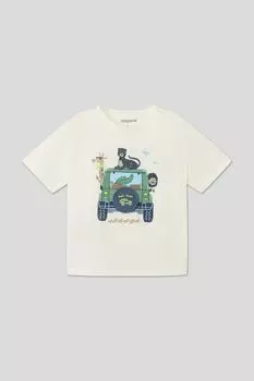 Футболка хлопковая с принтом Mayoral