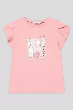 Футболка хлопковая с принтом Mayoral