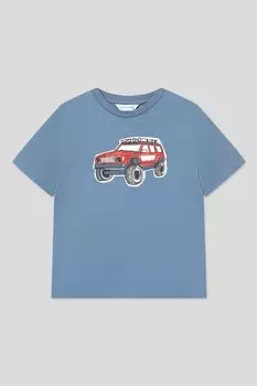 Футболка хлопковая с принтом Mayoral